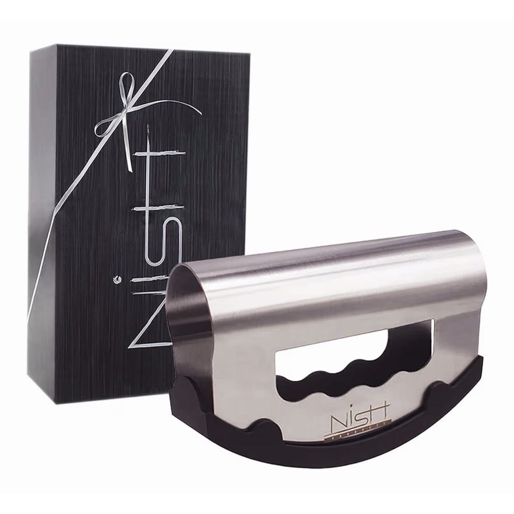 2‎ Blade Food Chopper, Roller w Cover, Nish (Nistt?), Rolling chopper, Stainless
